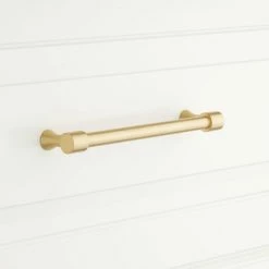 Signature Hardware Strasbourg 1/2 x 8-5/8 in. Brass Cabinet Pull in Polished Nickel