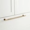 Signature Hardware Evinger 14 in. Rectangular Knurled Appliance Pull in Antique Brass