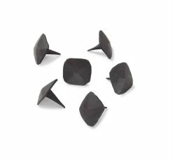 Signature Hardware Pyramid 1-1/4 in. Hand Forged Iron Square Nail Head Clavos in Natural Black