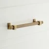 Signature Hardware Industrial 5-1/16 in. Cabinet Pull in Antique Matte Brass