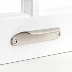 Signature Hardware Brass Window Sash Lift in Brushed Nickel