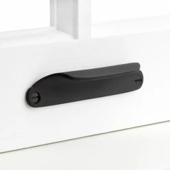 Signature Hardware Brass Window Sash Lift in Satin Black