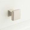 Signature Hardware Dreesa 1 x 1 in. Brass Square Cabinet Knob in Black