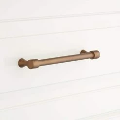 Signature Hardware Strasbourg 1/2 x 8-5/8 in. Brass Cabinet Pull in Antique Brass