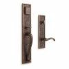 Signature Hardware Traeger 3-1/4 in. Lever Entrance Door Set Left Hand Entrance Set in Antique Brass