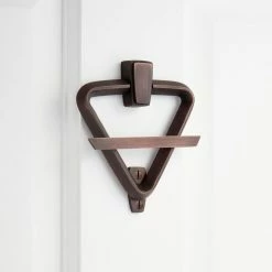 Signature Hardware Joyner Brass Door Knocker in Oil Rubbed Bronze