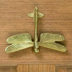 Signature Hardware Dragonfly 6-1/8 in. Brass Door Knocker in Polished Brass