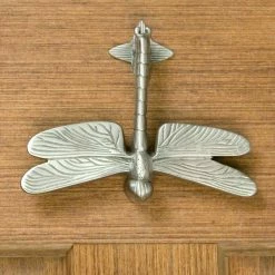 Signature Hardware Dragonfly 6-1/8 in. Brass Door Knocker in Brushed Nickel