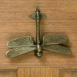 Signature Hardware Dragonfly 6-1/8 in. Brass Door Knocker in Antique Brass