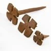 Signature Hardware Petal Flower 1-1/4 in. Hand Forged Iron Clavos in Rust