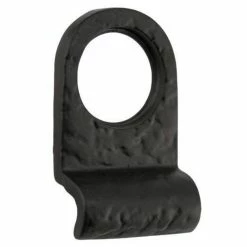 Signature Hardware 1-3/4 in. Hand Forged Iron Cylinder Cabinet Pull in Black Powder Coat