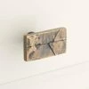 Signature Hardware Leaf 1-7/8 in. Brass Rectangular Cabinet Knob in Antique Brass