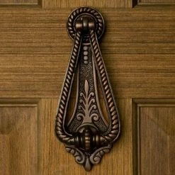 Signature Hardware Twist 2-3/4 in. Brass Door Knocker in Oil Rubbed Bronze