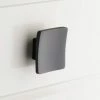 Signature Hardware Amun 1-1/4 in. Square Cabinet Knob in Matte Black