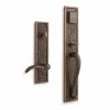 Signature Hardware Traeger 3-1/4 in. Lever Entrance Door Set Right Hand Entrance Set in Antique Brass