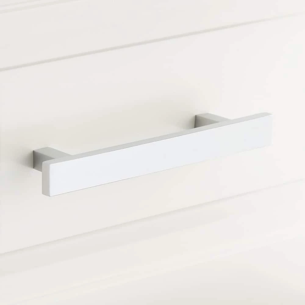 Signature Hardware Covello 7-1/2 in. Rectangular Cabinet Pull in Brushed Chrome