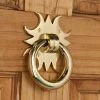 Signature Hardware Sun 3-3/4 in. Brass Door Knocker in Polished Brass