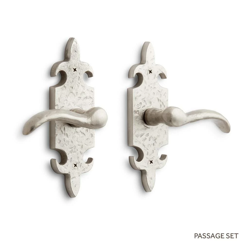 Signature Hardware Cousteau 2-3/4 in. Lever Passage Interior Door Set Left Hand Lever Set in Dark Bronze