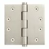 Signature Hardware 4 in. Solid Brass Mortise Door Hinge in Satin Brass