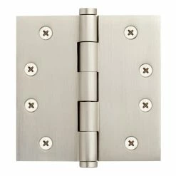 Signature Hardware 4 in. Solid Brass Mortise Door Hinge in Satin Brass