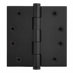 Signature Hardware 4 in. Solid Brass Mortise Door Hinge in Brushed Nickel