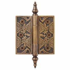 Signature Hardware Helios 6 in. Residential Door Hinge in Antique Brass
