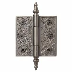 Signature Hardware Helios 6 in. Residential Door Hinge in Antique Pewter