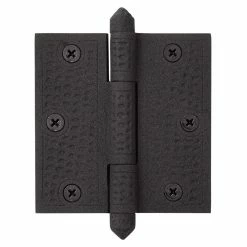 Signature Hardware Hammered 4-1/2 in. Residential Door Hinge in Black Powder Coat