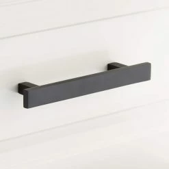 Signature Hardware Covello 7-1/2 in. Rectangular Cabinet Pull in Matte Black