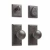 Signature Hardware Marwick Bronze Entrance Set 2-3/4 in. Backset in Dark Bronze