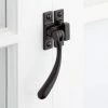 Signature Hardware Curved Brass Casement Window Latch in Matte Black