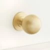Signature Hardware Rodino 1-1/4 in. Brass Round Cabinet Knob in Matte Black
