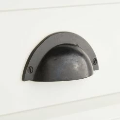Signature Hardware 3-3/4 in. Bronze Cup Cabinet Pull in Dark Bronze