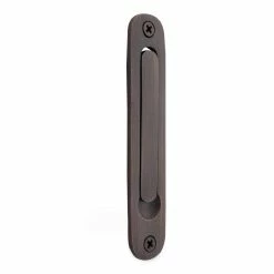 Signature Hardware 6 in. Brass Sliding Door Edge Pull in Antique Brass