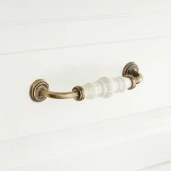 Signature Hardware Broward 5 in. Ceramic Cabinet Pull in Bronze