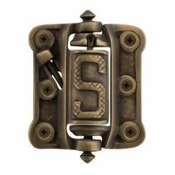 Signature Hardware 3-3/8 in. Residential Self-Closing S Design Screen Door Hinge in Antique Brass