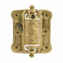 Signature Hardware 3-3/8 in. Residential Self-Closing S Design Screen Door Hinge in Matte Brass
