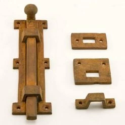 Signature Hardware Countryside 8-1/4 in. Iron Surface Bolt in Rust