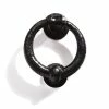 Signature Hardware Deluxe Ring 4-1/4 in. Cast Iron Door Knocker in Matte Black Powder Coat