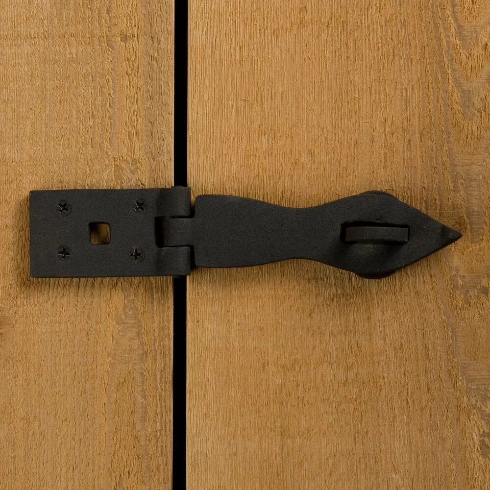 Signature Hardware Classic Decorative Iron Hasp in Black Powder Coat