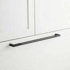 Signature Hardware Lunata 18-5/8 in. Rectangular Appliance Pull in Matte Black