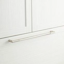 Signature Hardware Lunata 18-5/8 in. Rectangular Appliance Pull in Brushed Nickel