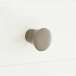 Signature Hardware Minette 1-1/4 in. Brass Round Cabinet Knob in Antique Brass
