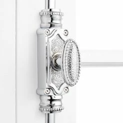 Signature Hardware Beaded BEADED BRASS DOOR CREMONE BOLT - CH