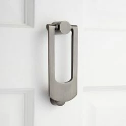 Signature Hardware Tyson Brass Door Knocker in Antique Pewter