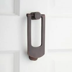 Signature Hardware Tyson Brass Door Knocker in Oil Rubbed Bronze