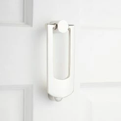 Signature Hardware Tyson Brass Door Knocker in Polished Nickel