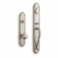 Signature Hardware Marconi Bronze Entrance Set with Oval Door Knob in Dark Bronze