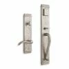 Signature Hardware Griggs Brass Rectangular Entrance Door Set with Lever Handle in Satin Brass