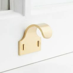 Signature Hardware Solid Brass Window Sash Hook in Satin Brass